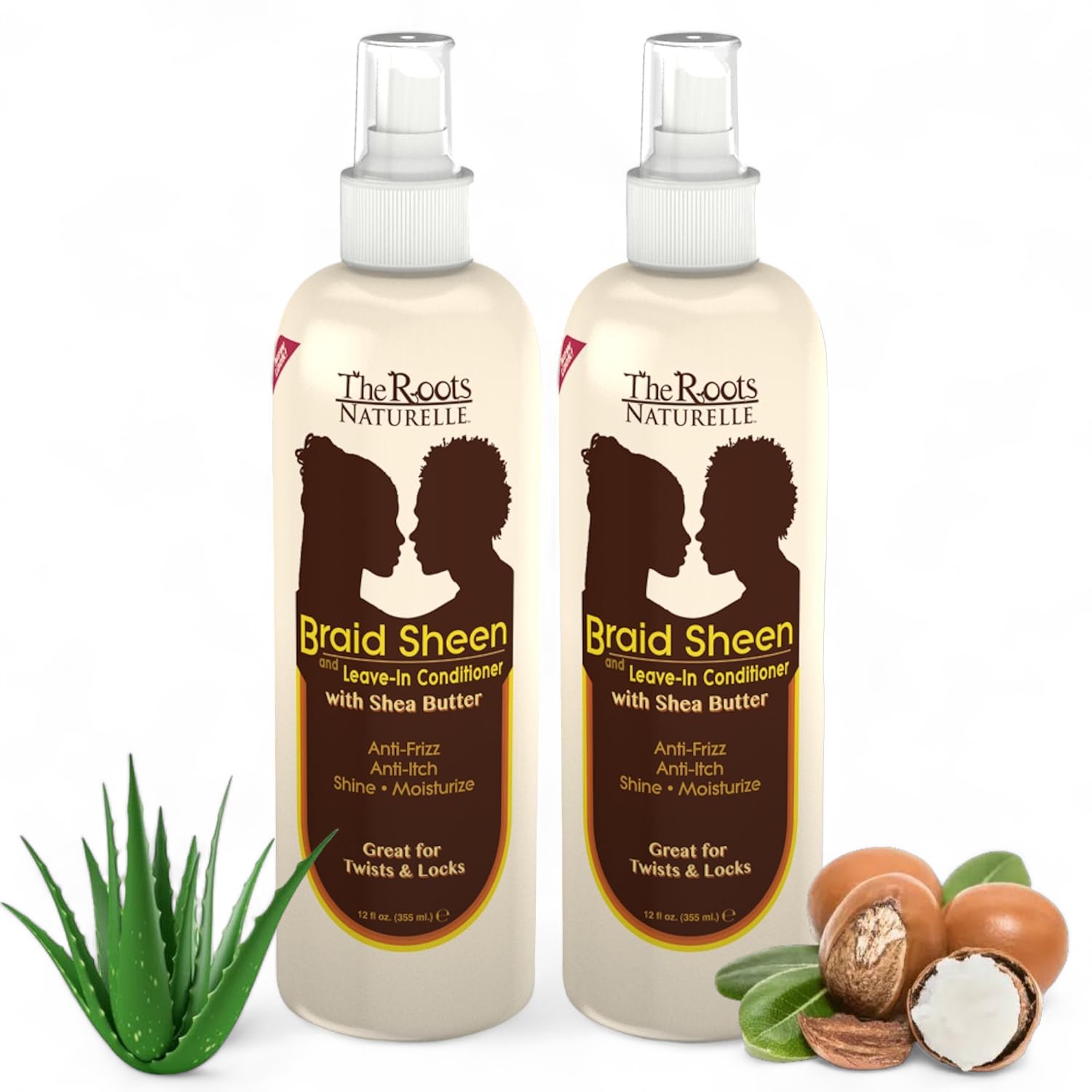 The Roots Naturelle Braid Sheen Braid Spray (Twin Pack (24 Fluid Ounces))