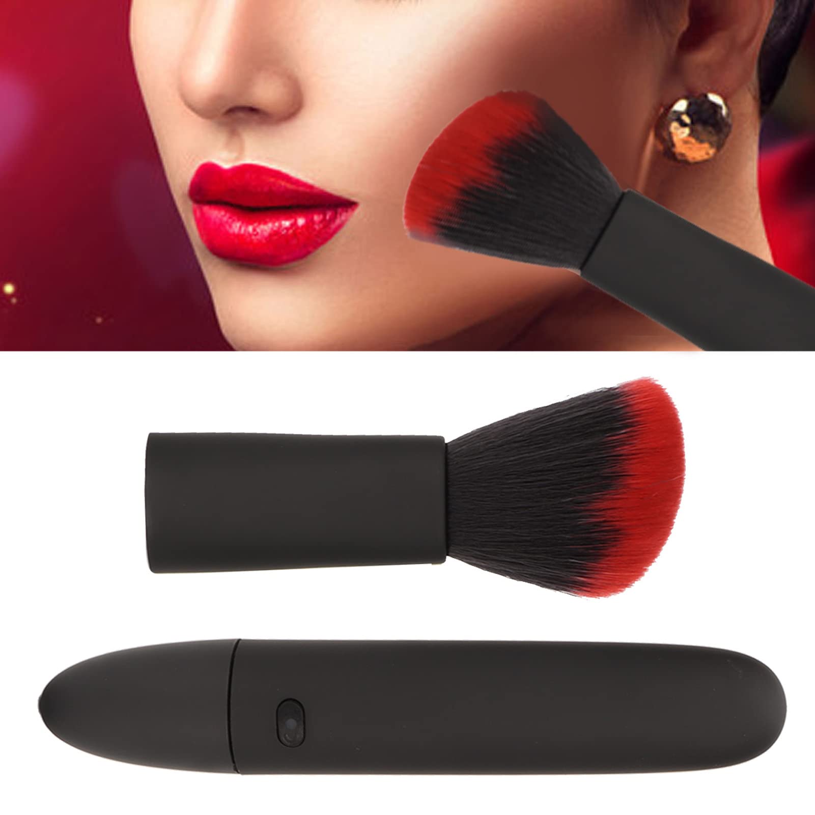 Electric Makeup Brush 10 Gears Rechargeable Multifunctional Waterproof Blush Brush For Contouring, Highlight And Airbrush