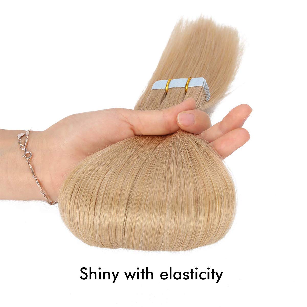 Suyya Tape In Hair Extensions Human Hair 100% Remy Human Hair 16 Inches 20Pcs 40G/Pack Straight Seamless Skin Weft Tape In Human