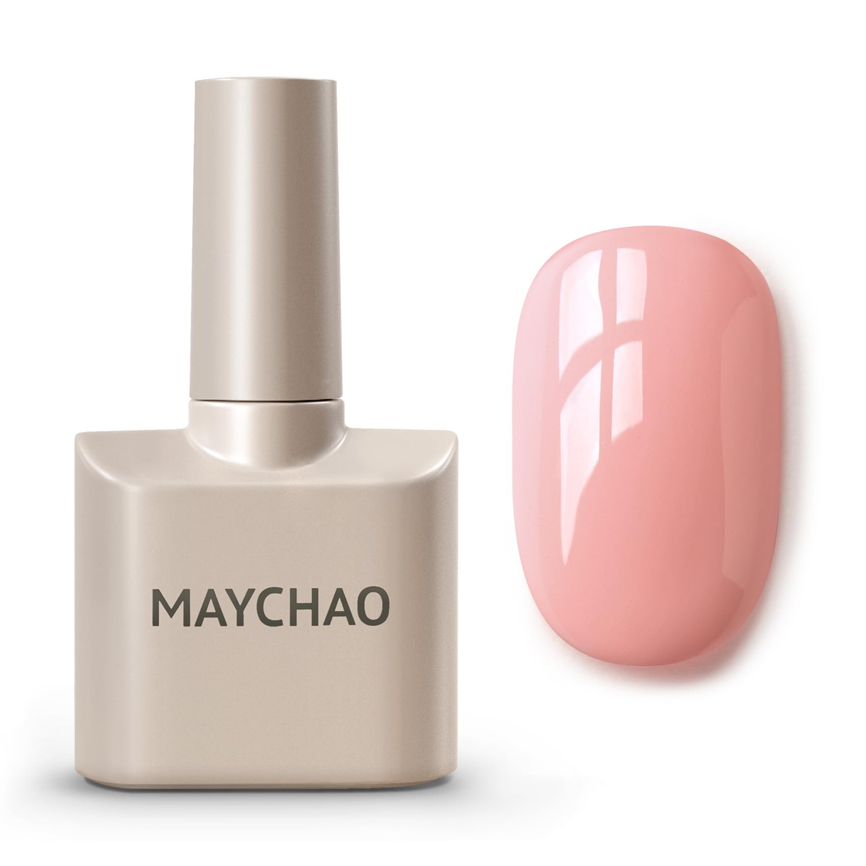 MAYCHAO 15ML Baby Pink Gel Nail Polish 1Pc Salmon Pink Gel Polish Soak Off UV LED Nail Gel Polish Nail Art Starter Manicure Salo
