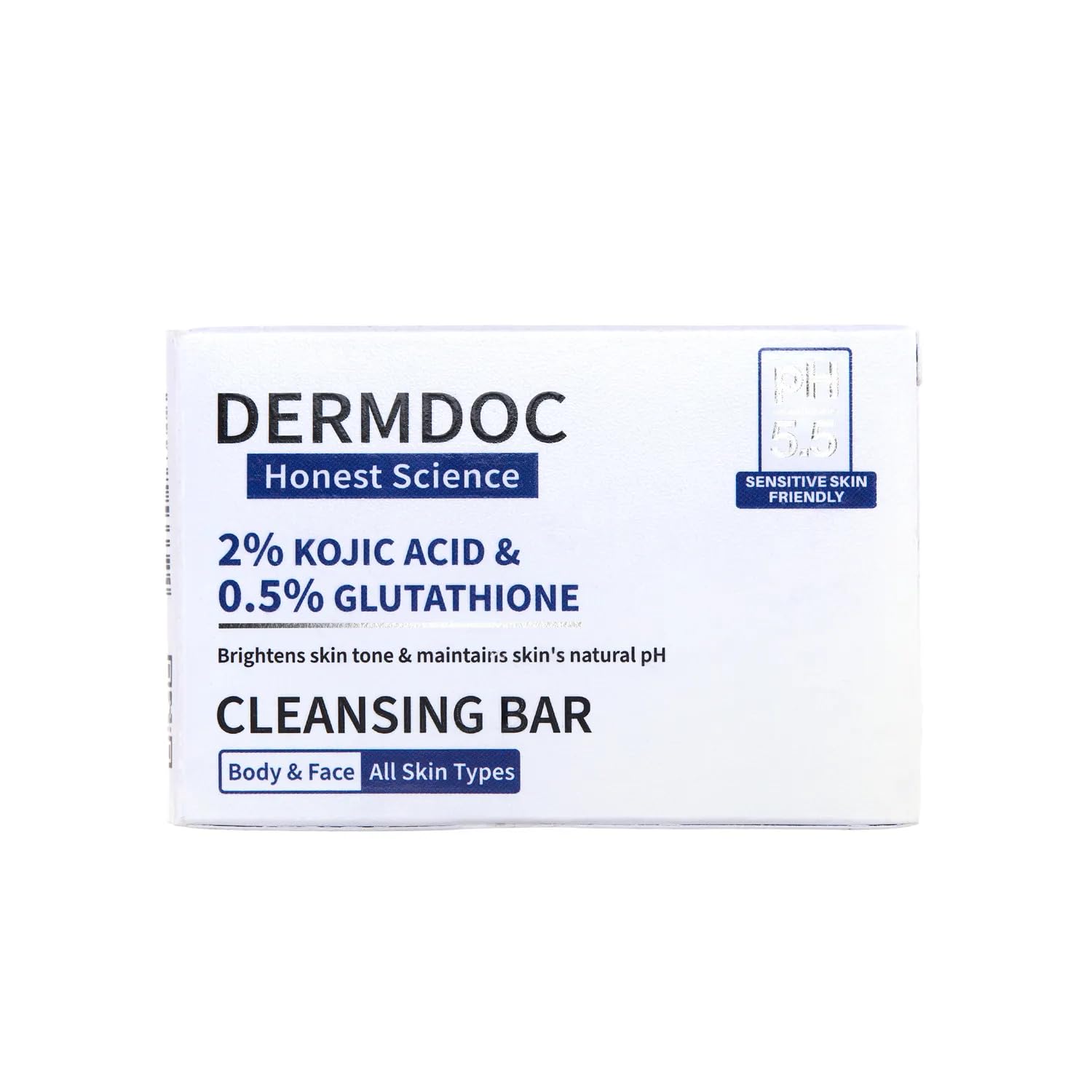 Dermdoc By Purplle 2% Kojic Acid And 0.5% Glutathione Cleansing Bar (75G Each) Pack Of 3 | Brightening | Gentle Cleansing Action