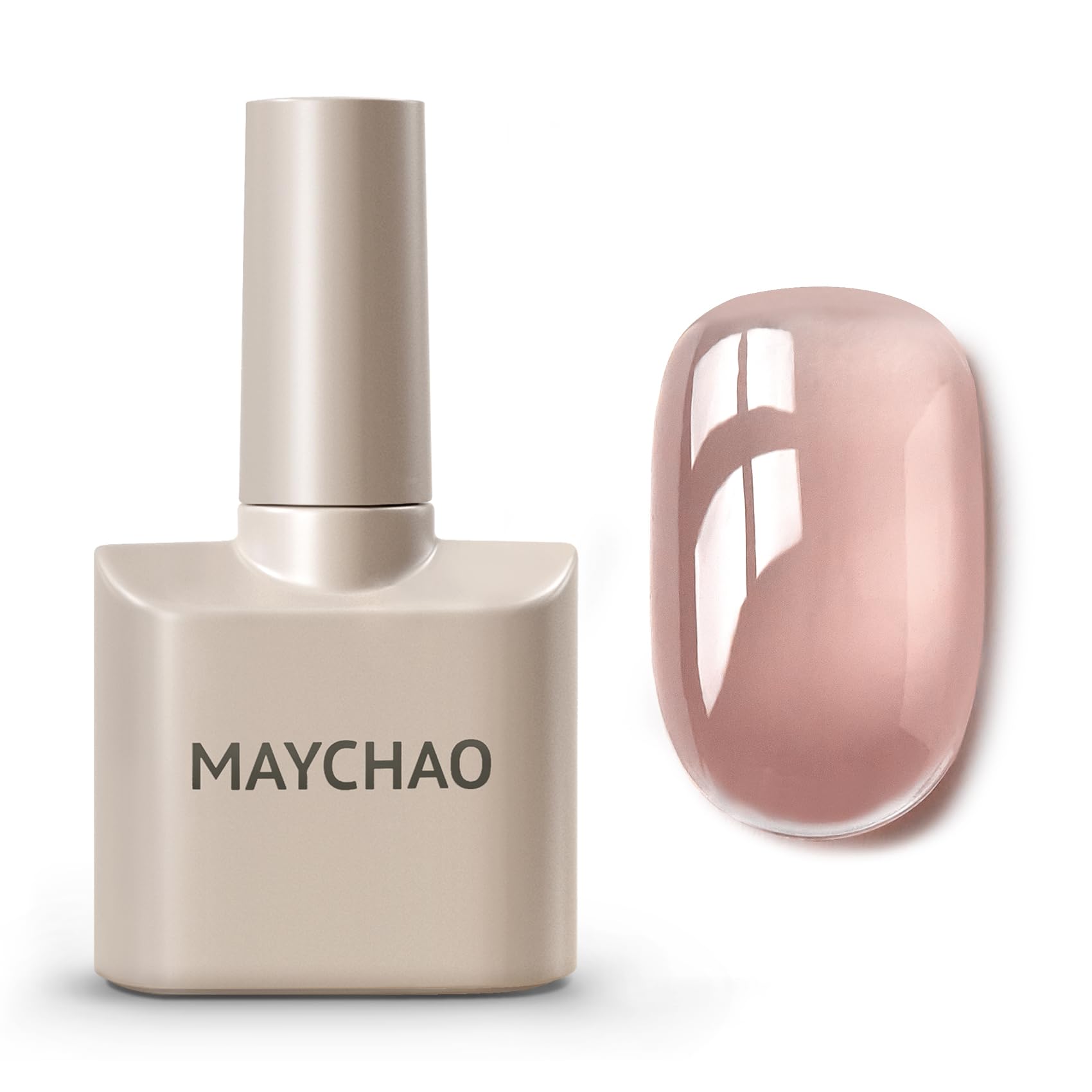 MAYCHAO 15ML Light Purple Builder Nail Gel 7 in 1 Clear Purple Builder Strengthener Gel Nail Polish for Nail Extension, Hard Gel