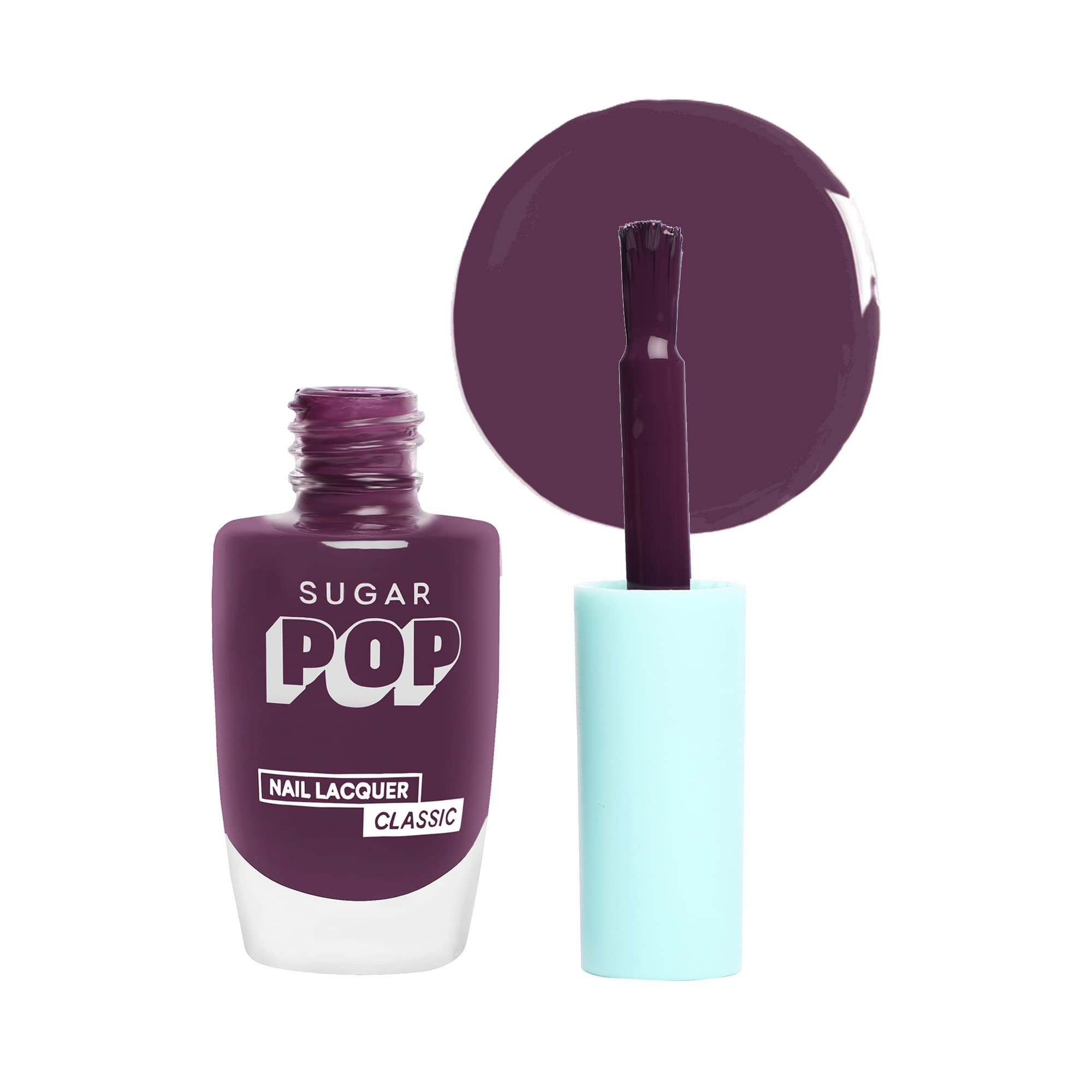Sugar Pop Nail Lacquer - 30 Plum Pluck (Plum Red) 10 Ml - Dries In 45 Seconds - Quick-Drying, Chip-Resistant, Long-Lasting. Glos