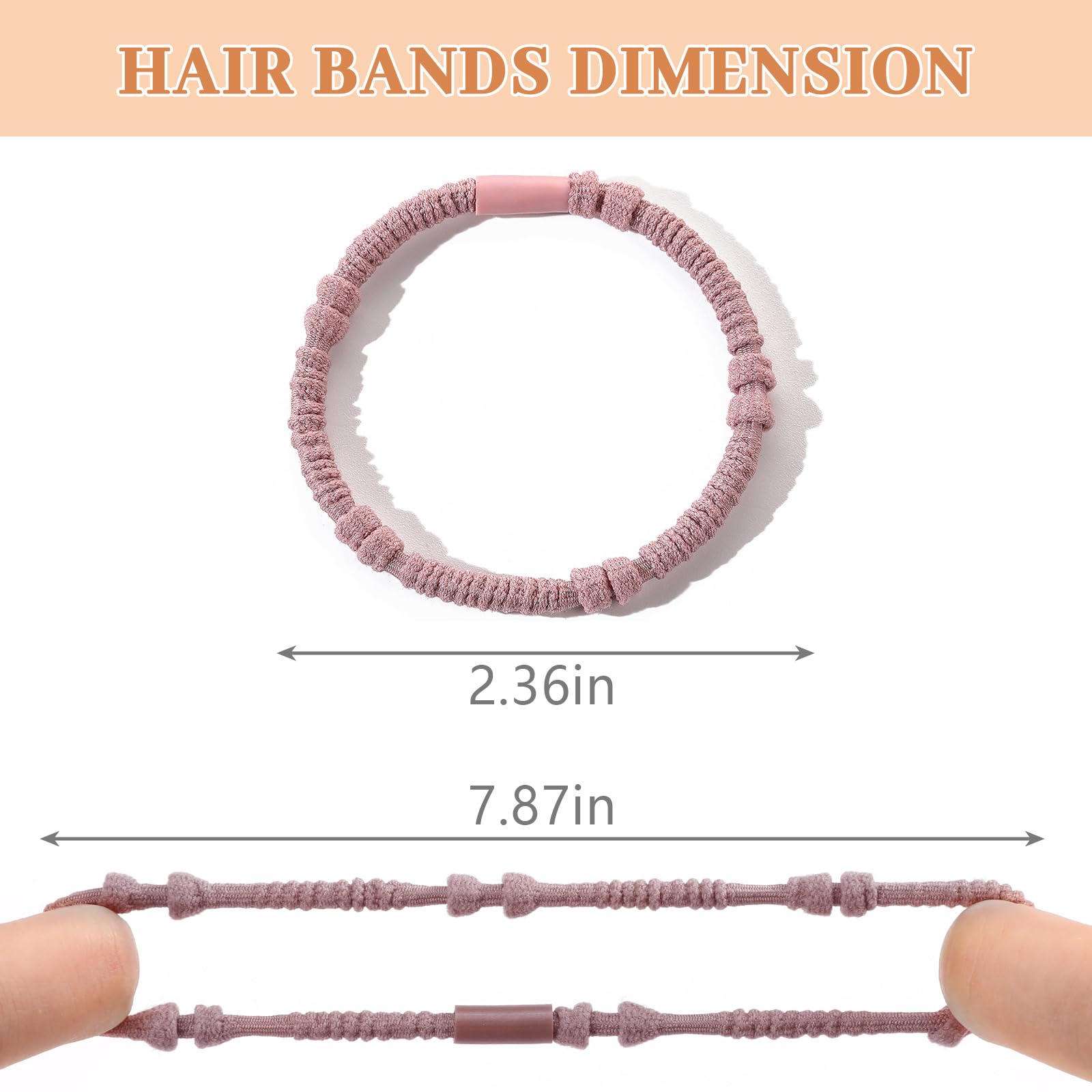 25 Pcs Boho Hair Ties, Multi-Color Bracelets Hair Ties For Thick Or Thin Hair, 5 Styles Boho Ties For Ponytail Holders, 2.36 Hai
