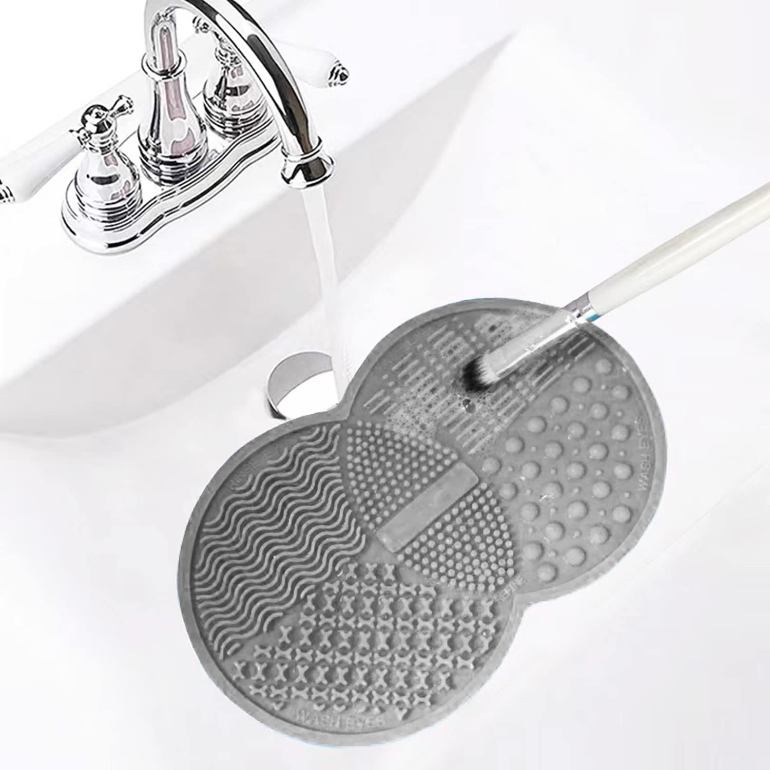 Makeup Brush Cleaning Mat, Silicone Makeup Brush Scrubber, Makeup Brush Cleaner Pad, Cosmetic Brush Cleaner, Brush Cleaning Pad,