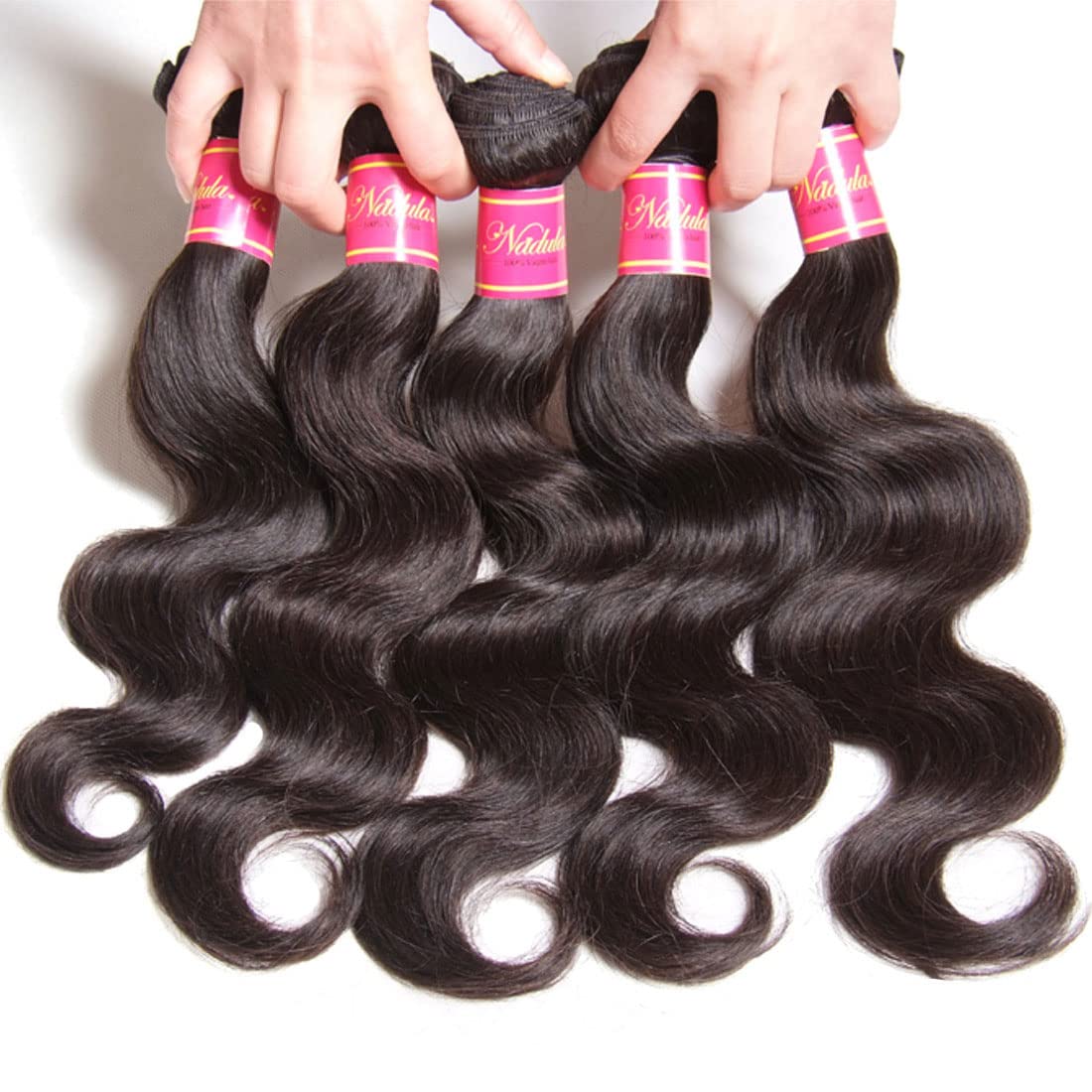 Nadula Hair 12A Brazilian Body Wave Virgin Human Hair 3 Bundles 22 24 26, 100% Unprocessed Brazilian Wavy Human Hair Weave Exten