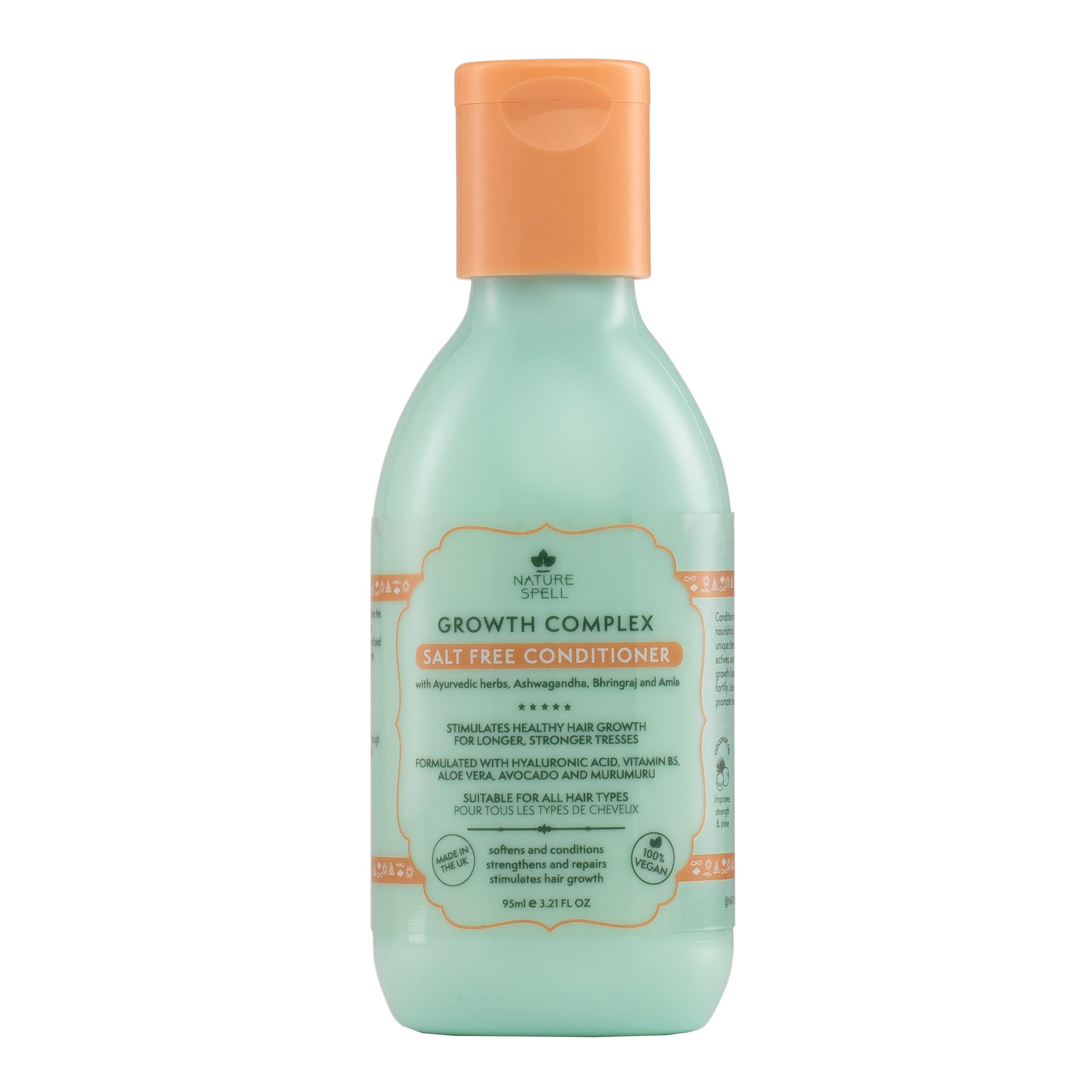 Nature Spell Hair Growth Complex Travel Size Conditioner, Nourishing & Strengthening, For All Hair Types, Sulphate-Free, Vegan, 