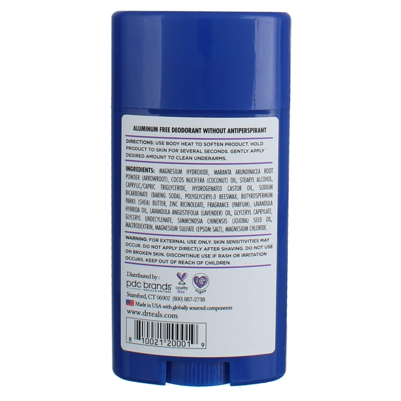 Dr. Teal'S Vanilla Lavender Deodorant Gift Set (2 Pack, 2.65Oz Ea.) - Shea Butter & Arrowroot Powder Absorb Moisture & Leave Ski