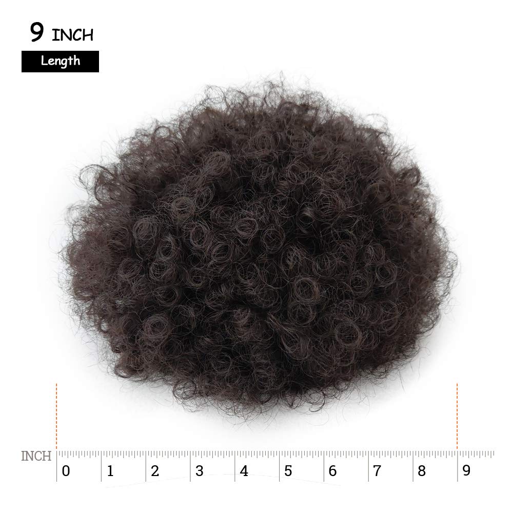 Yinmei Baibian Kinky Curly Ponytail Hair Afro Puff Drawstring Ponytails Synthetic Hair Bun Extensions Hairpieces Updo Hair With