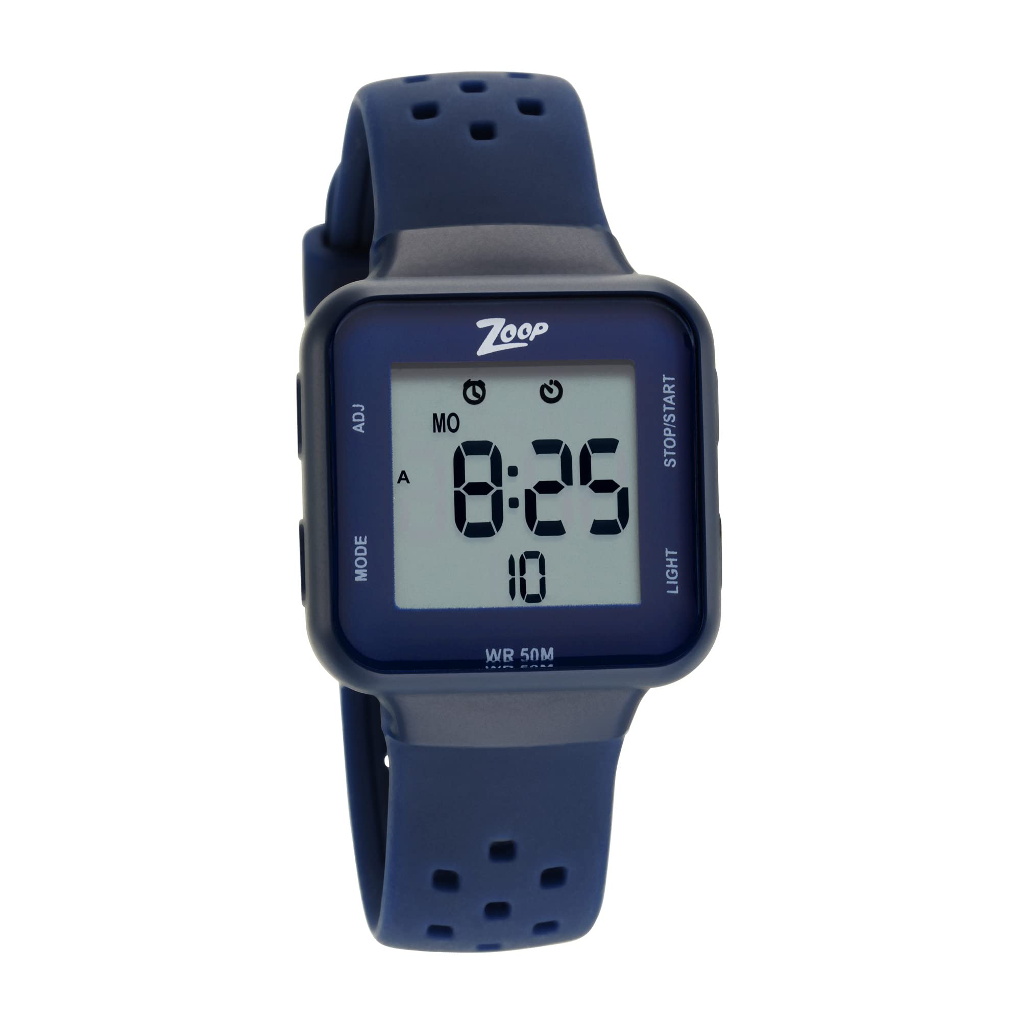 Zoop Unisex Kids Silicone Digital Watch With Silver Dial (Unassigned, Unassigned), Blue Ceramic, Strap, Blue Ceramic, Strap