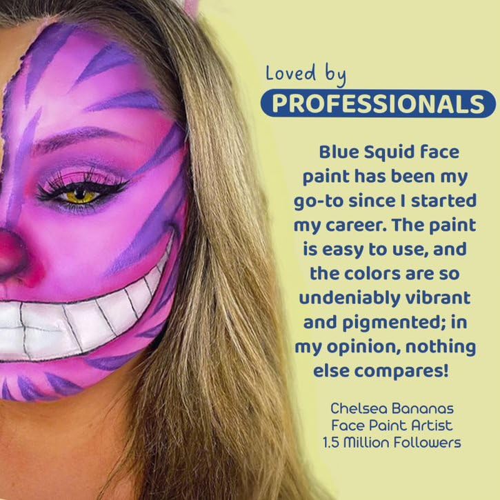 Blue Squid Pro Face Paint - Pastel Green (30Gm), Professional Water Based Single Cake Face & Body Paint Makeup Supplies For Adul