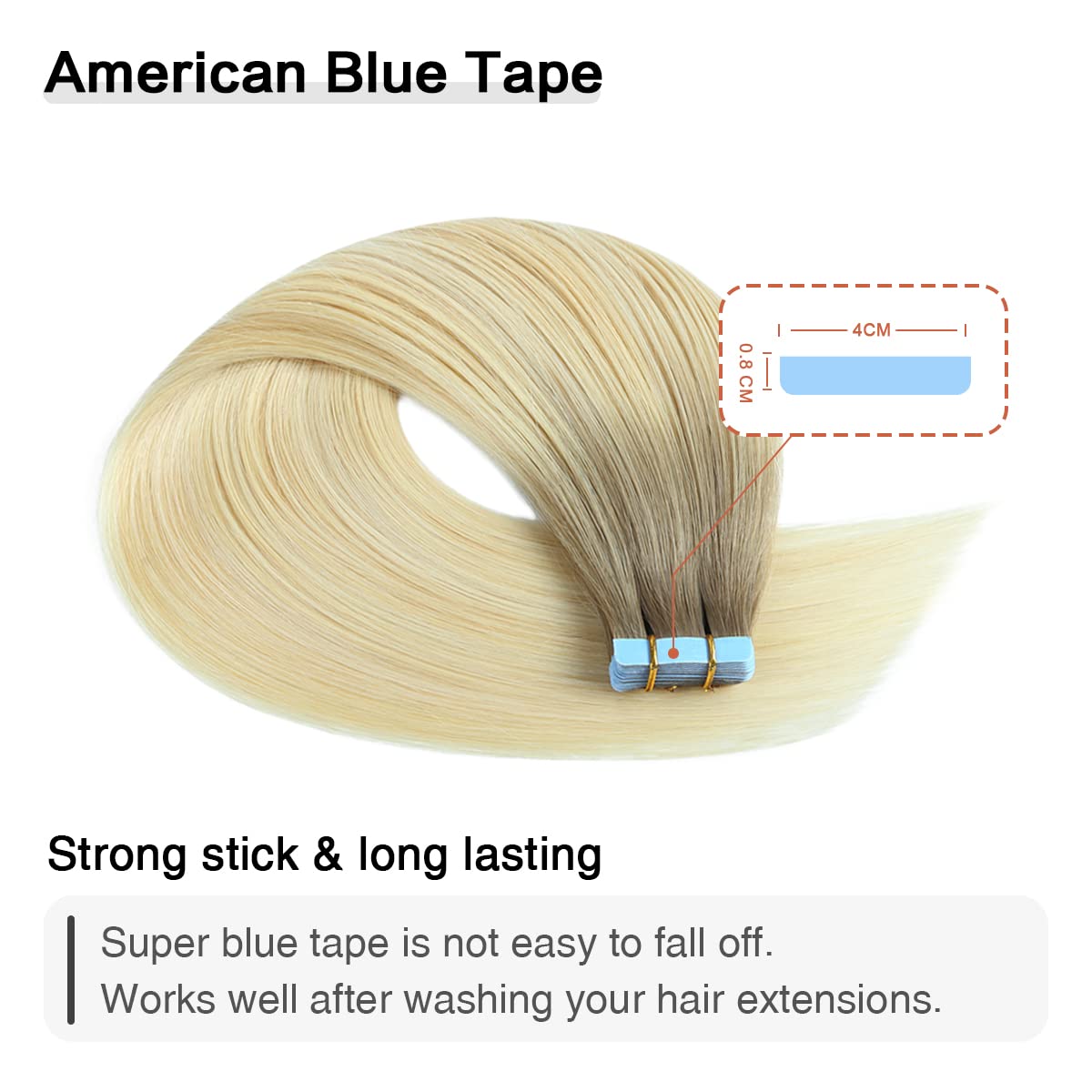 Suyya Tape In Hair Extensions Human Hair Balayage Ash Blonde To Medium Blonde And Platinum Blonde 40G/Pack 20Pcs Straight Seamle