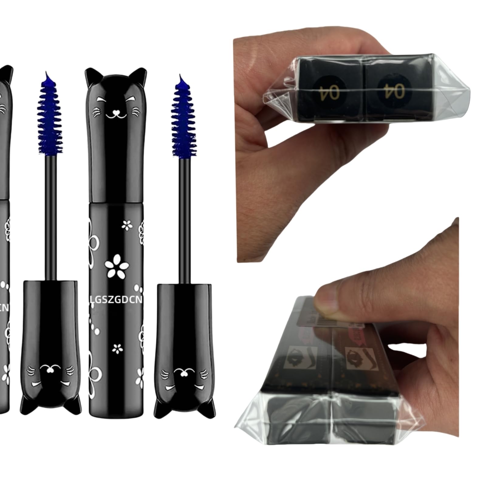 Lgszgdcn Blue Colors Lashes Mascara Eyes Makeup Waterproof Fast Dry Eyelashes Curling Lengthening Lengthening, Lifting, Curling