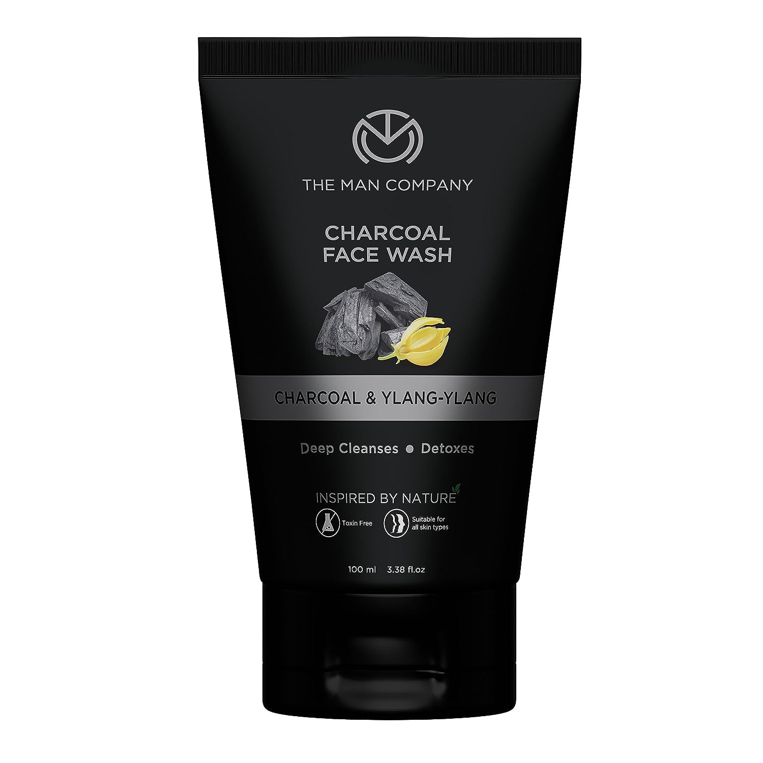 The Man Company Activated Charcoal Face Wash For Man | Ylang Ylang | Oil Control | Unclog Pores | Deep Cleansing | Blackheads Re