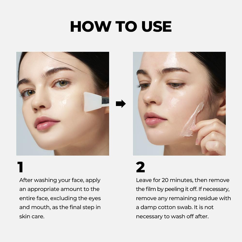 MDP Lacto Collagen Wrapping Mask - Hydrating Peel-off Mask for Glowy Skin, 2.36oz/70ml, Pore Minimizing, Korean Glass Skin