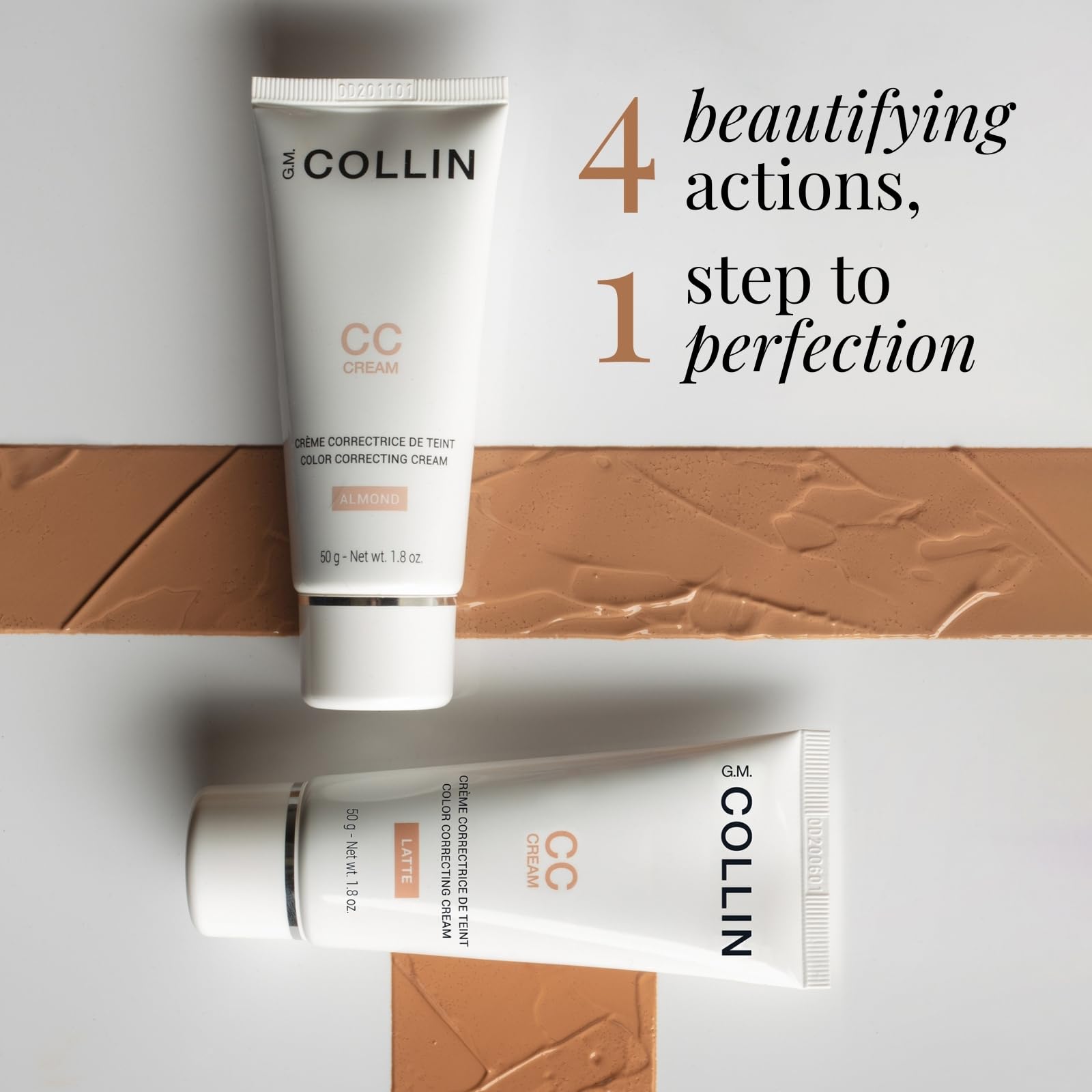 G.M. Collin Cc Cream (Latte) | Tinted Face Moisturizer | Color Correcting Skin Care With Hydrating Hyaluronic Acid