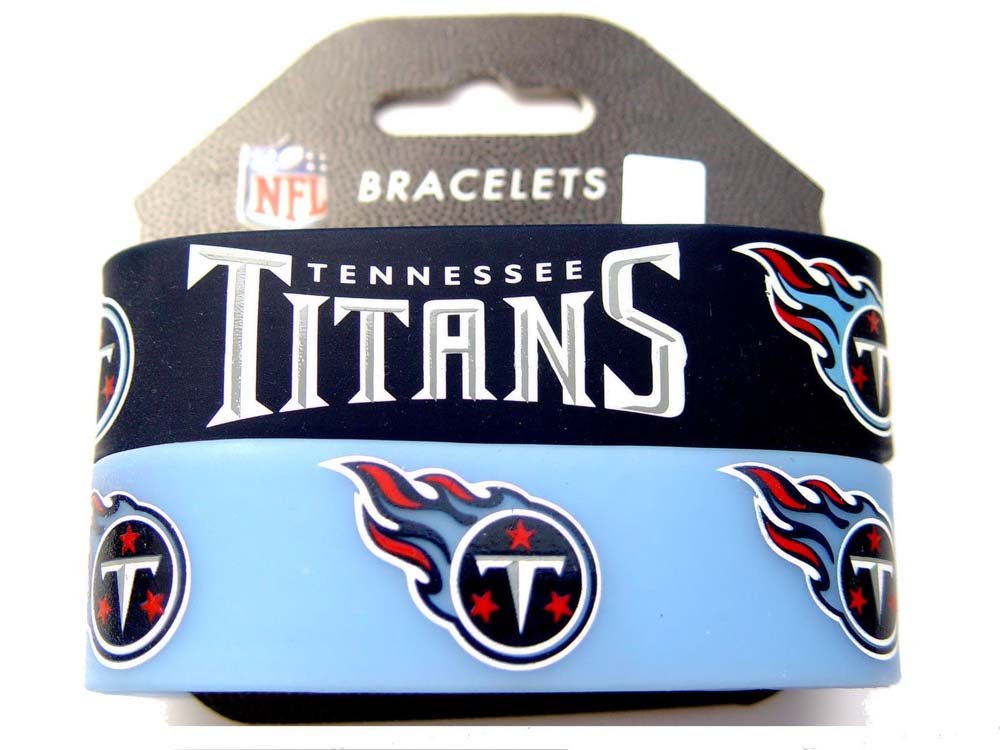 NFL Tennessee Titans Silicone Rubber Bracelet, 2-Pack