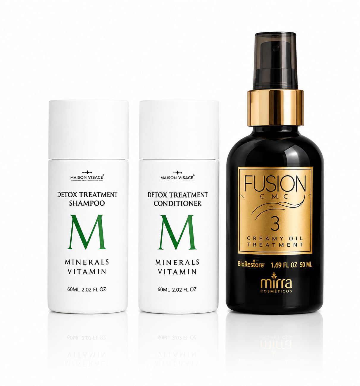 Travel Size Hair Care Set with Shampoo, Conditioner and Bio Fusion LeaveIn