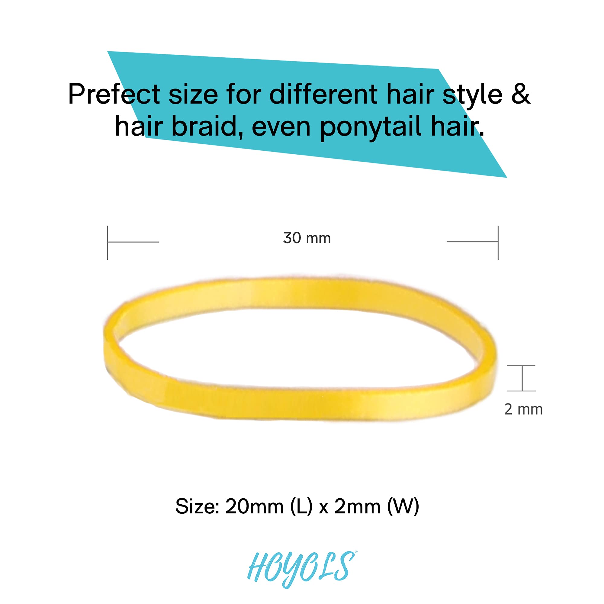 HOYOLS Mixed Color Elastic Hair Bands, 2500 Small Rubber Bands Braids for Girls Kids Women Non-Slip Tiny Soft Hair Ties Braiding