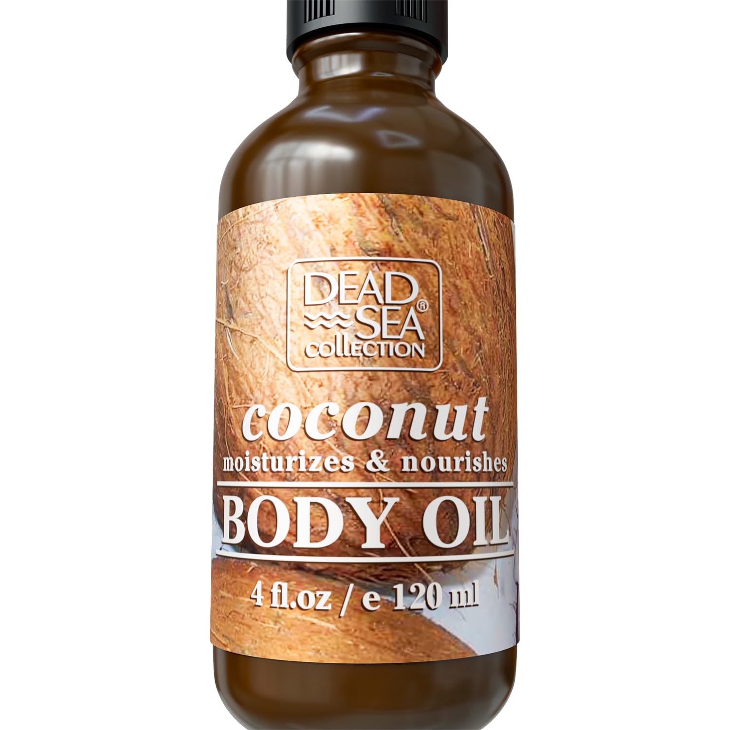 Dead Sea Collection Body Oil for Dry Skin - Coconut & Vitamin E Moisturizing Oil - Anti-Aging and Skin Elasticity Support - (4 f