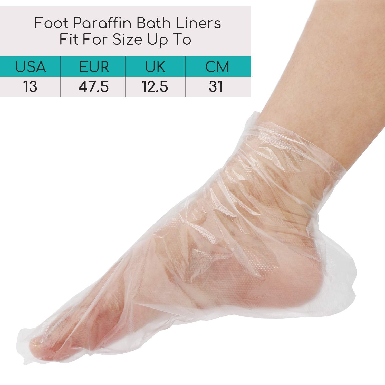 Segbeauty 200Pcs Paraffin Wax Bath Liners, Plastic Socks For Moisturizing, Paraffin Baths Gloves For Hand, Foot Covers Pedicure