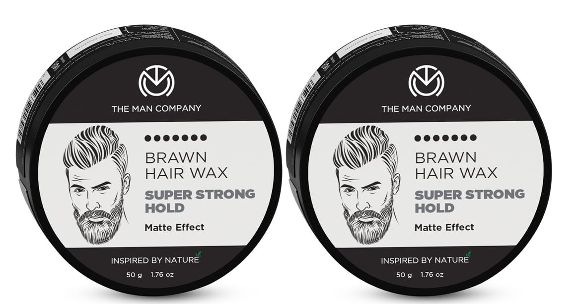 The Man Company Brawn Extra Stronghold Hair Wax For Men | Stylish Pomade Matte Finish | Hair Volumizer | Non  Sticky  Pack Of 