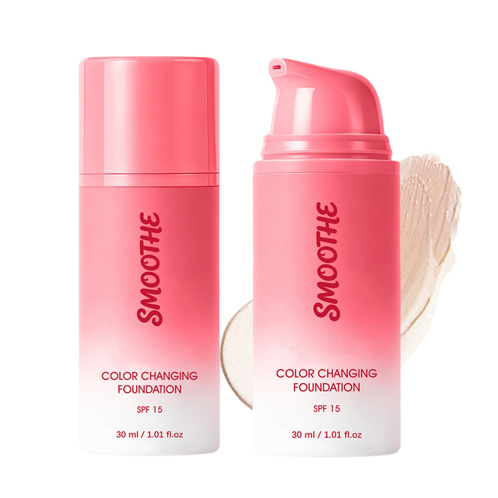 Color Changing Foundation for Mature Skin,Skin Tone Adapting Coverage
