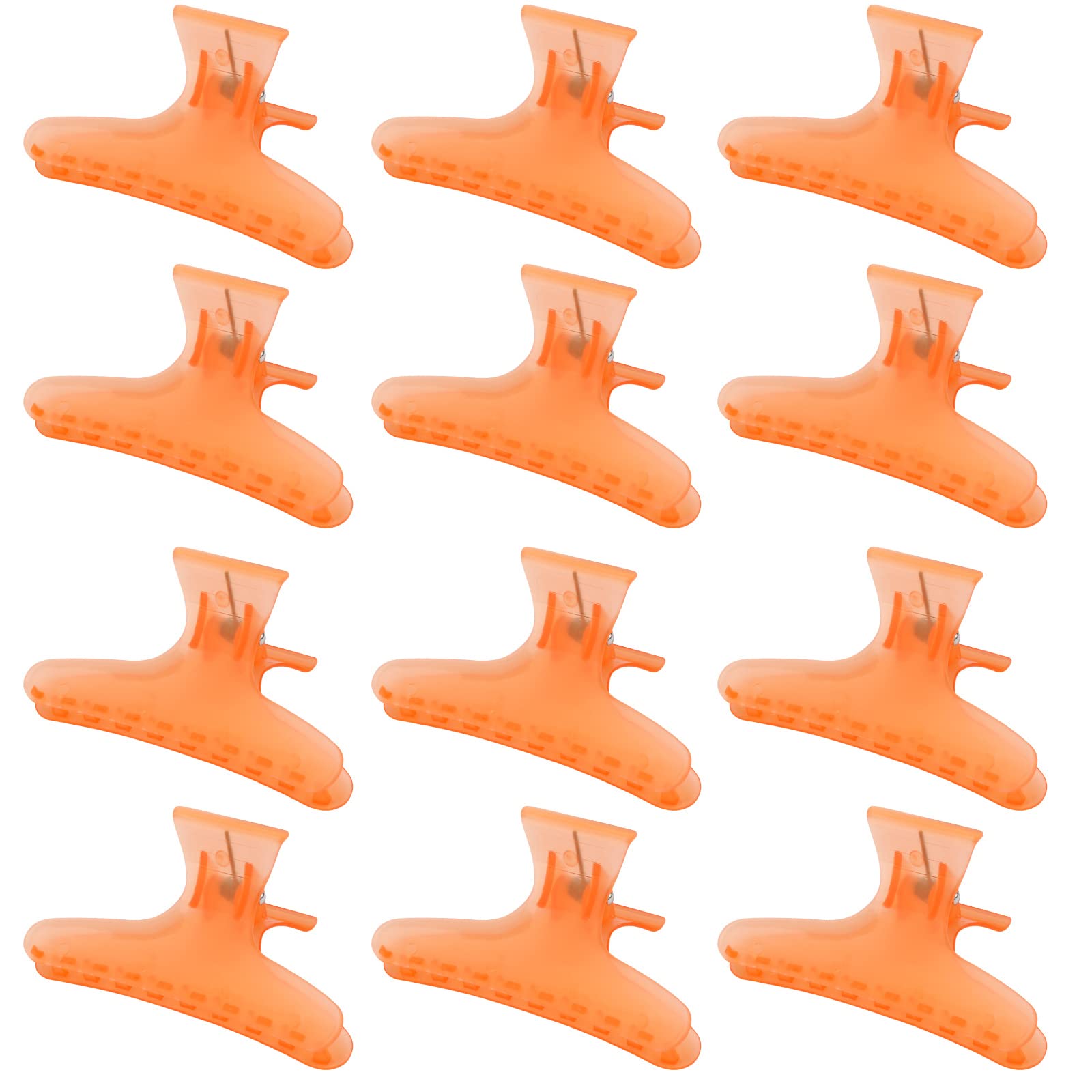 Ondder Hair Clips for Styling - Orange Butterfly Claws Clamps Pro Salon Clips for Cutting, Coloring, and Hair Accessories for Wo