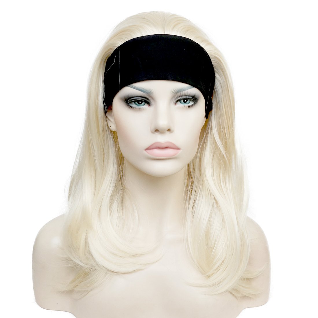 Lydell Long Straight Wave Headband Synthetic Wigs (Pale Blonde)