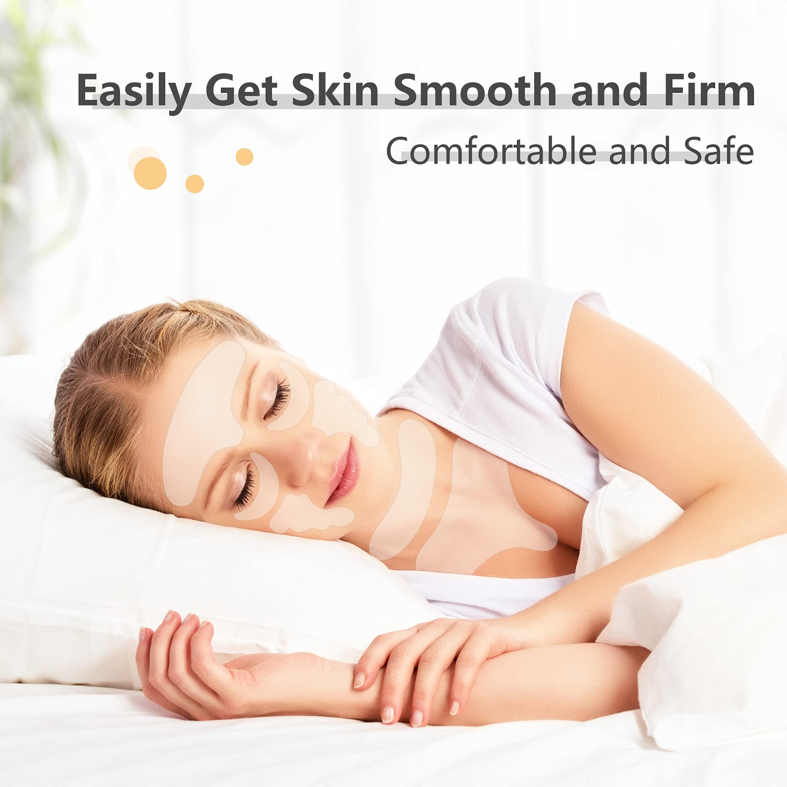 32 Pcs Facial Chest Neck Silicone Pad Reusable Face Forehead Patches Facial Sleeping Mask Cover For Smoothing Facial Chest Neck
