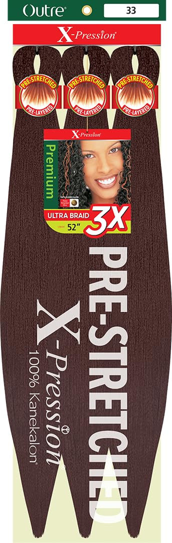 [5 Pack Deal] Outre X-Pression Braid-Pre Stretched Braid 52'' 3X 5 Packs (33)