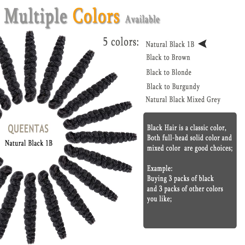 Queentas 6 Packs 10Inches 6Mm Small Toni Curl Carrie Curl Crochet Hair For Women Short Black Curly Crochet Synthetic Hair Extens
