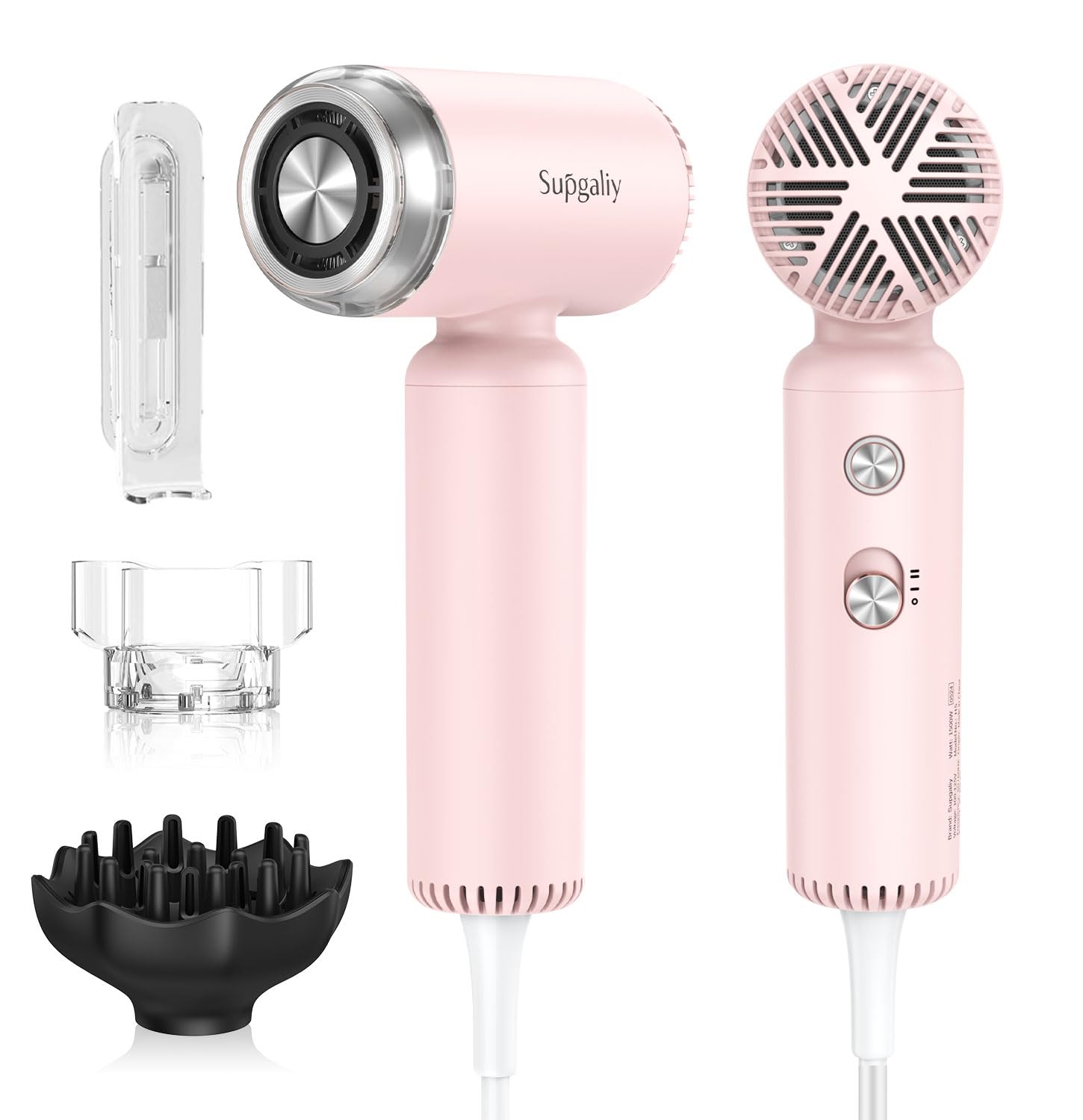 Supgaliy Hair Dryer - Mini Hairdryer, 110V Ionic High-Speed Motor For Fast Drying, Portable Lightweight Blow Dryer, Quiet Profes