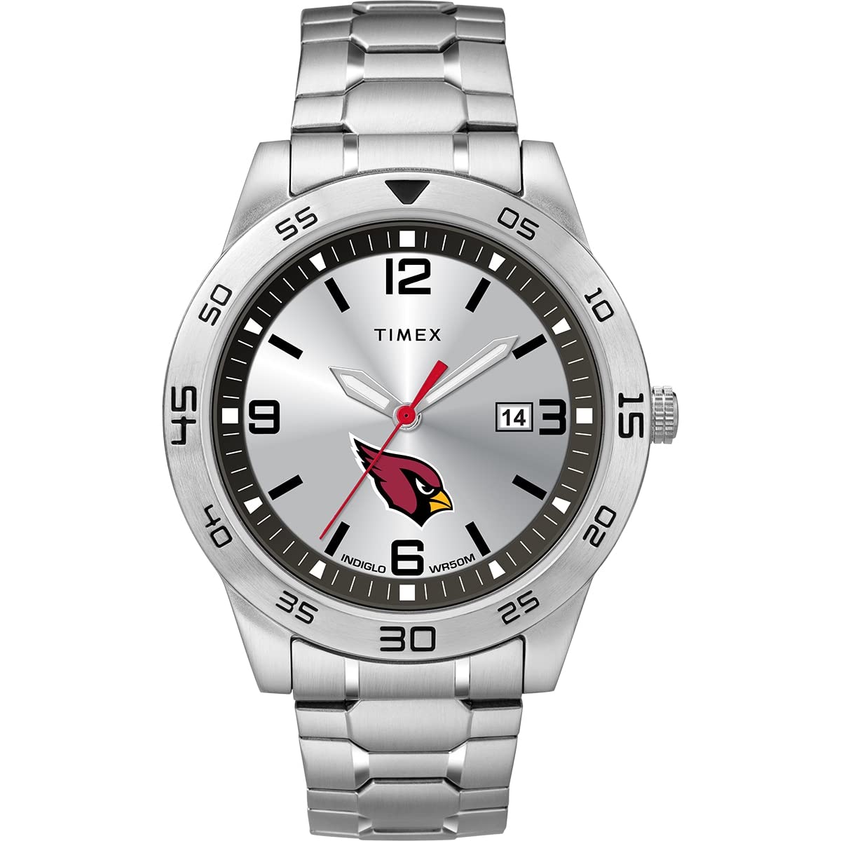 Timex Tribute Men's NFL Citation 42mm Watch - Arizona Cardinals with Stainless Steel Expansion Band