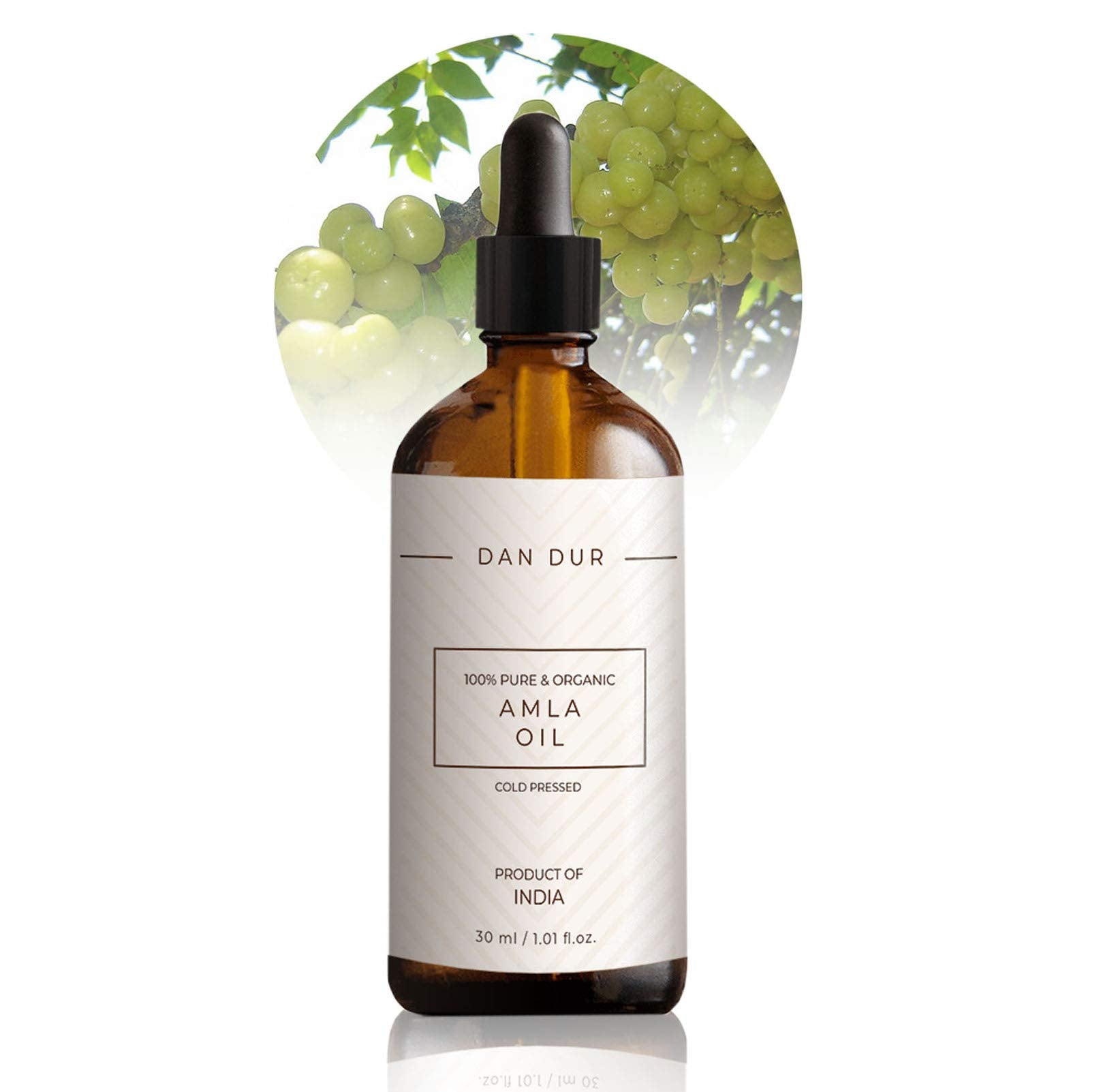 DanDur Amla Oil BIO, Pure, Organic, Cold Pressed, Extra Virgin, MultiPurpose Treatment, HAIR GROWTH, SOURCE OF VITAMIN C (3.38