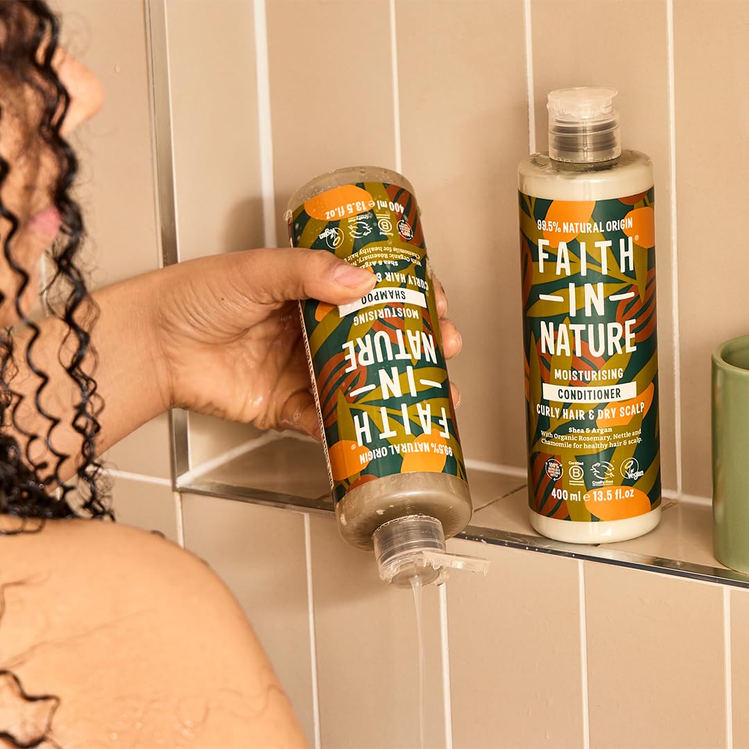Faith in Nature Natural Shea & Argan Conditioner, Nourishing, Vegan & Cruelty Free, Parabens and SLS Free, for Normal to Dry Hai