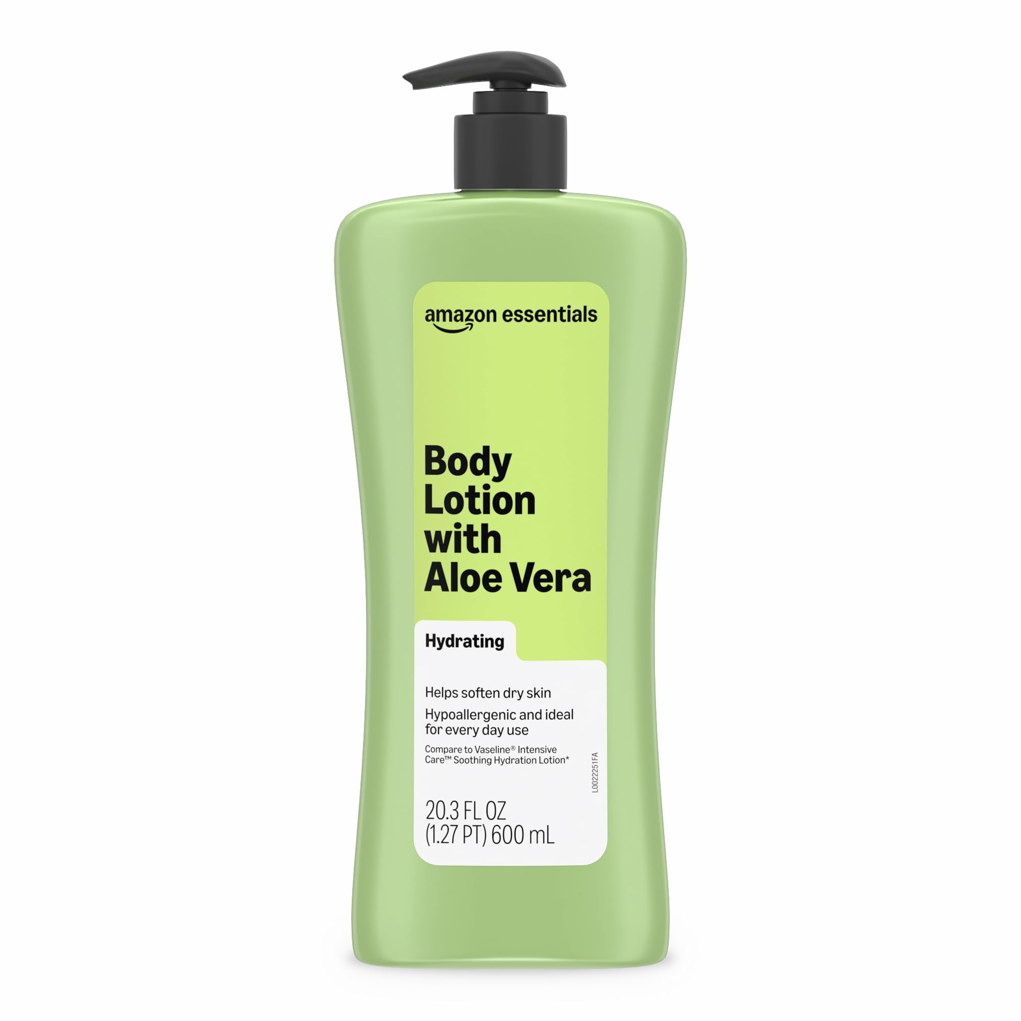 Amazon Essentials Hydrating Body Lotion with Aloe Vera, Hypoallergenic Formula for Daily Use, 20.3 Fl Oz