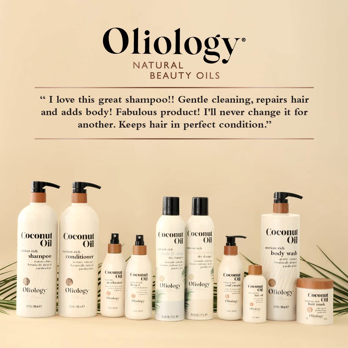 Oliology Coconut Oil Shampoo - Nutrient Rich Shampoo Restores Damaged & Lifeless Hair | Botanically Infused | Provides Intense S