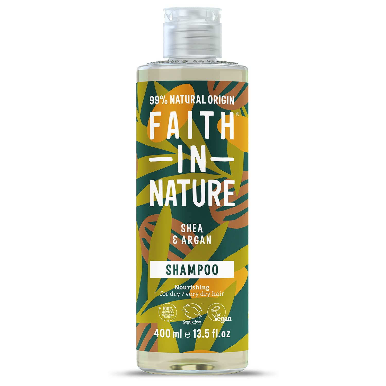 Faith in Nature Natural Shea & Argan Shampoo, Nourishing, Vegan & Cruelty Free, Parabens and SLS Free, for Normal to Dry Hair, 4