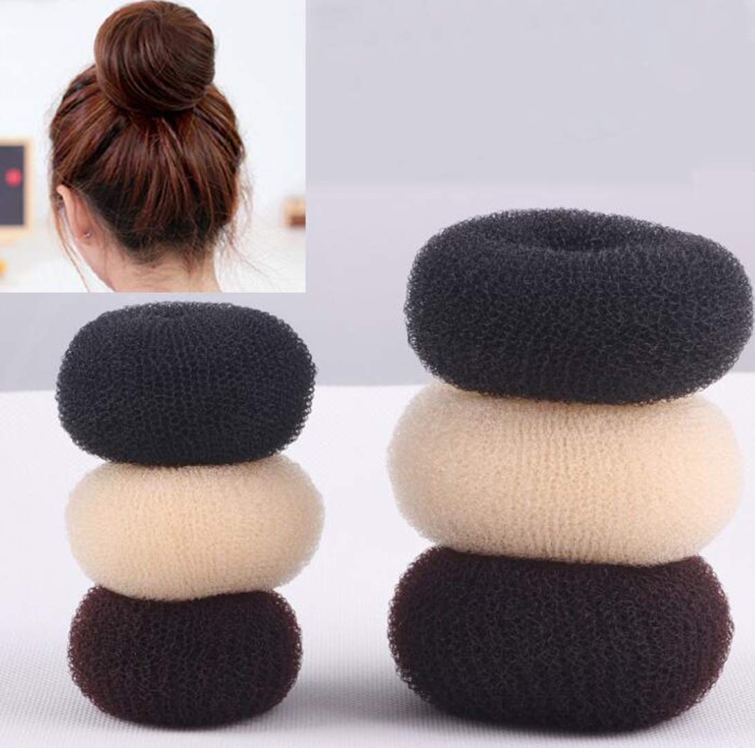3Pcs Donut Hair Bun Maker Ring Style Bun Maker Set Chignon Hair Doughnut Shape Hair Styling Tool For Women Girls Large+Middle+Sm