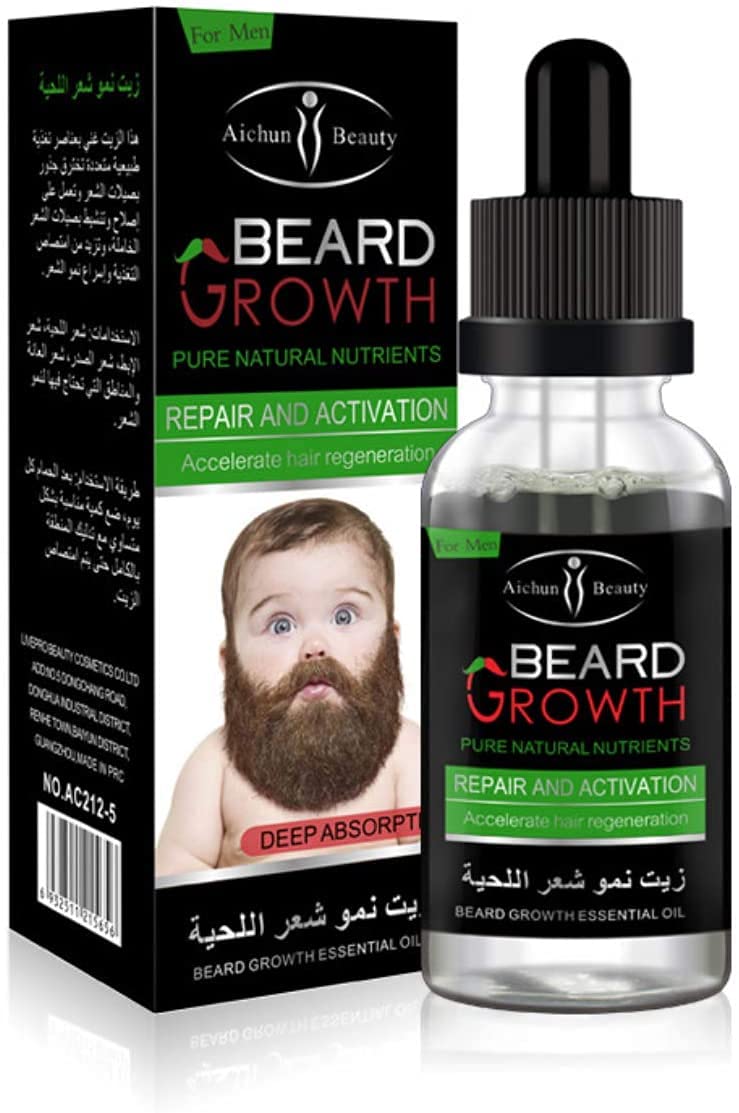 AICHUN BEAUTY Beard Oil Mustache Vitamins Grapefruit Ginger 30ml