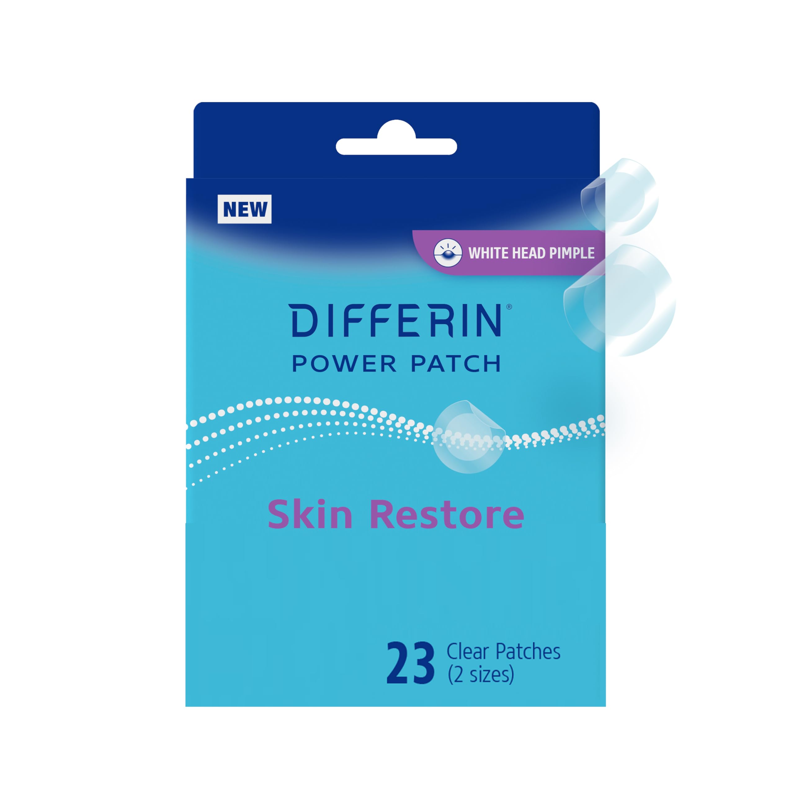 Differin Power Patches for White Head Pimples, Hydrocolloid Patches formulated with Zinc Hyaluronate and Niacinamide, 4-in-1 Hyd