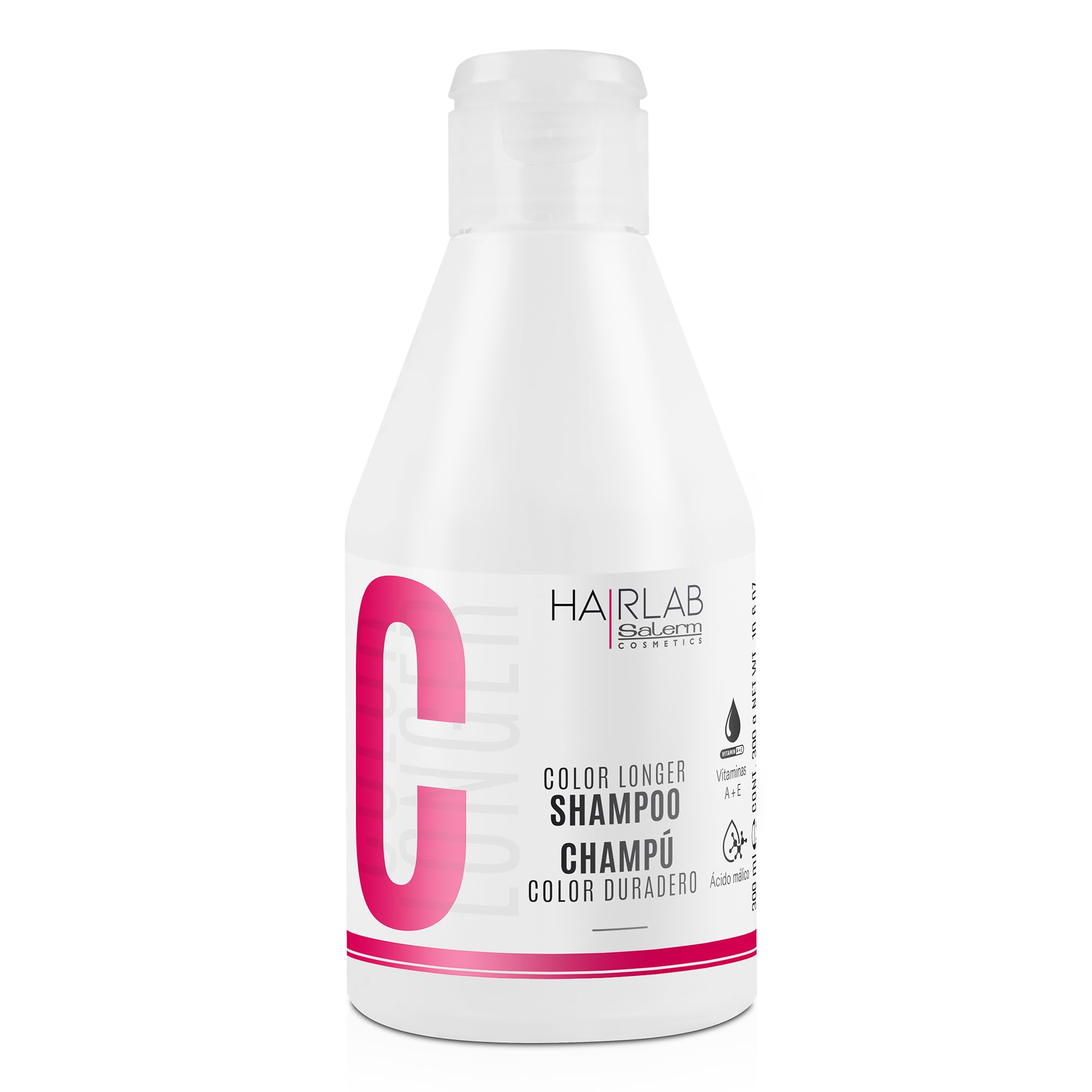 SALERM - Shampoo for Colored, Bleached, or Gray Hair - Color Longer Hair Lab Shampoo - 300 ml - With Provitamin B5 and Vitamins A and E - Seals and Maintains Color - Sulfate-Free and Paraben-Free