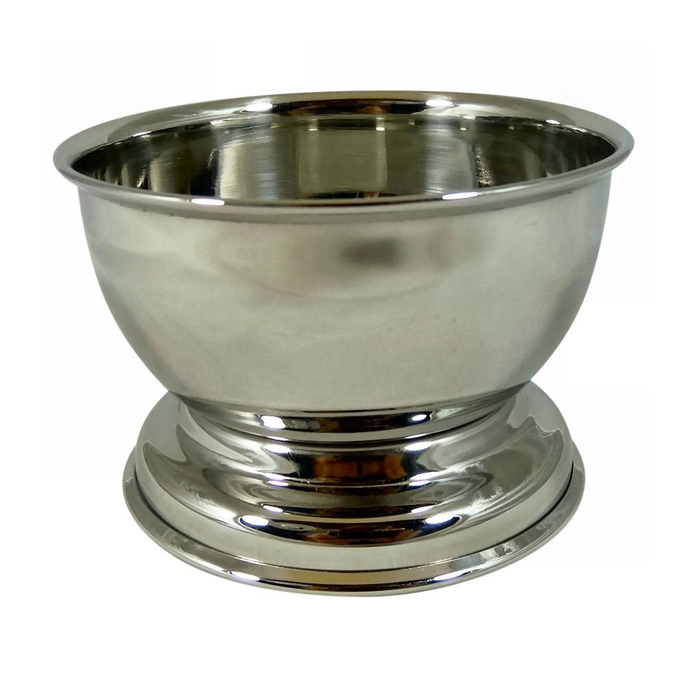 Barbero Deluxe Stainless Steel Shaving Bowl For Shaving Soap