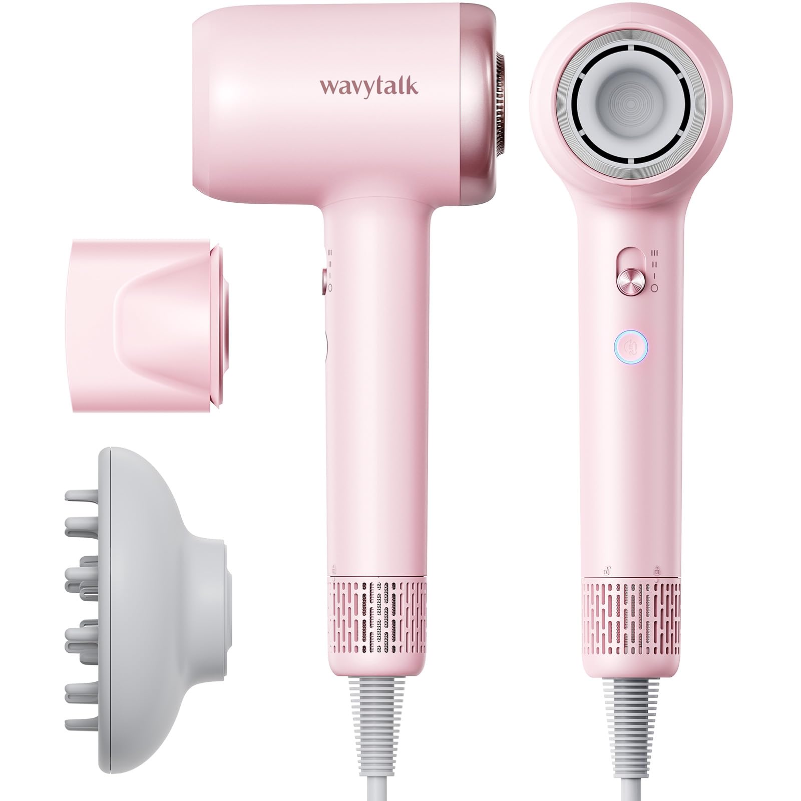 Hair Dryer, Wavytalk Hair Dryer With Diffuser Pro Fast Drying Hair Dryer 110,000 Rpm With Magnetic Attachments, Professional Ion