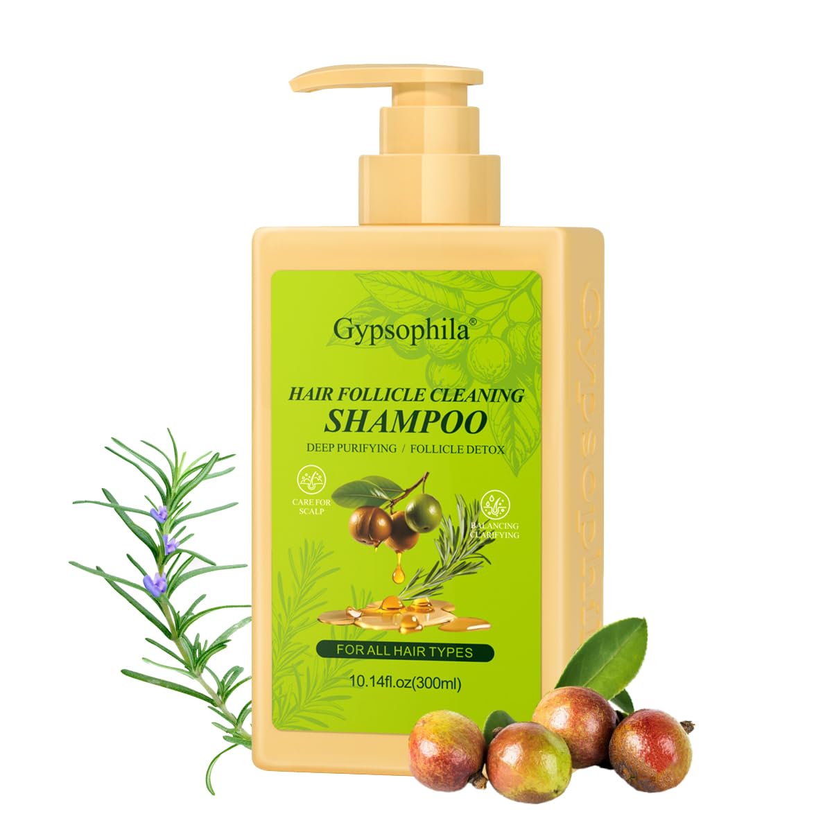 Gypsophila Follicle Shampoo,AntiDandruff Shampoo for Men & Women Helps Relieve Flaking & Itchy Scalp and Dryness, Sulfate & Pa