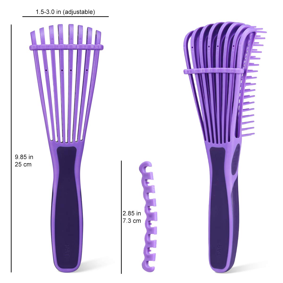 BESTOOL Detangling Brush for Natural Hair, Detangler for 3/4abc Curly, Coily, Kinky Hair, Detangle Wet/Dry Easily with No Pain (
