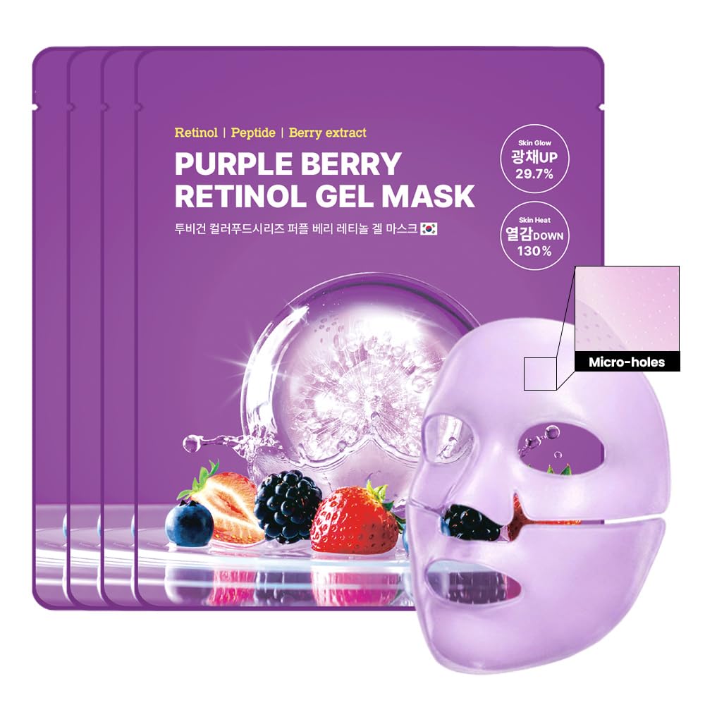 Tovegan Retinol Jelly Gel Mask for Glass glow Skin|Overnight Hydrogel Face mask|Korean skin care|Coolilng & Firming & Radiance B