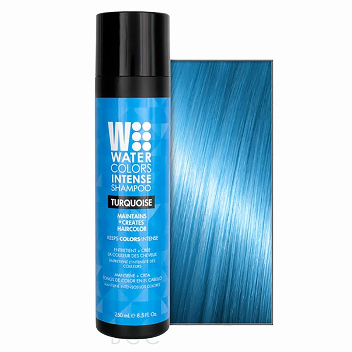 Watercolors Intense Color Depositing Sulfate Free Shampoo, Maintains & Enhances Hair Color (Intense Turquoise 8.5 Fl Oz)