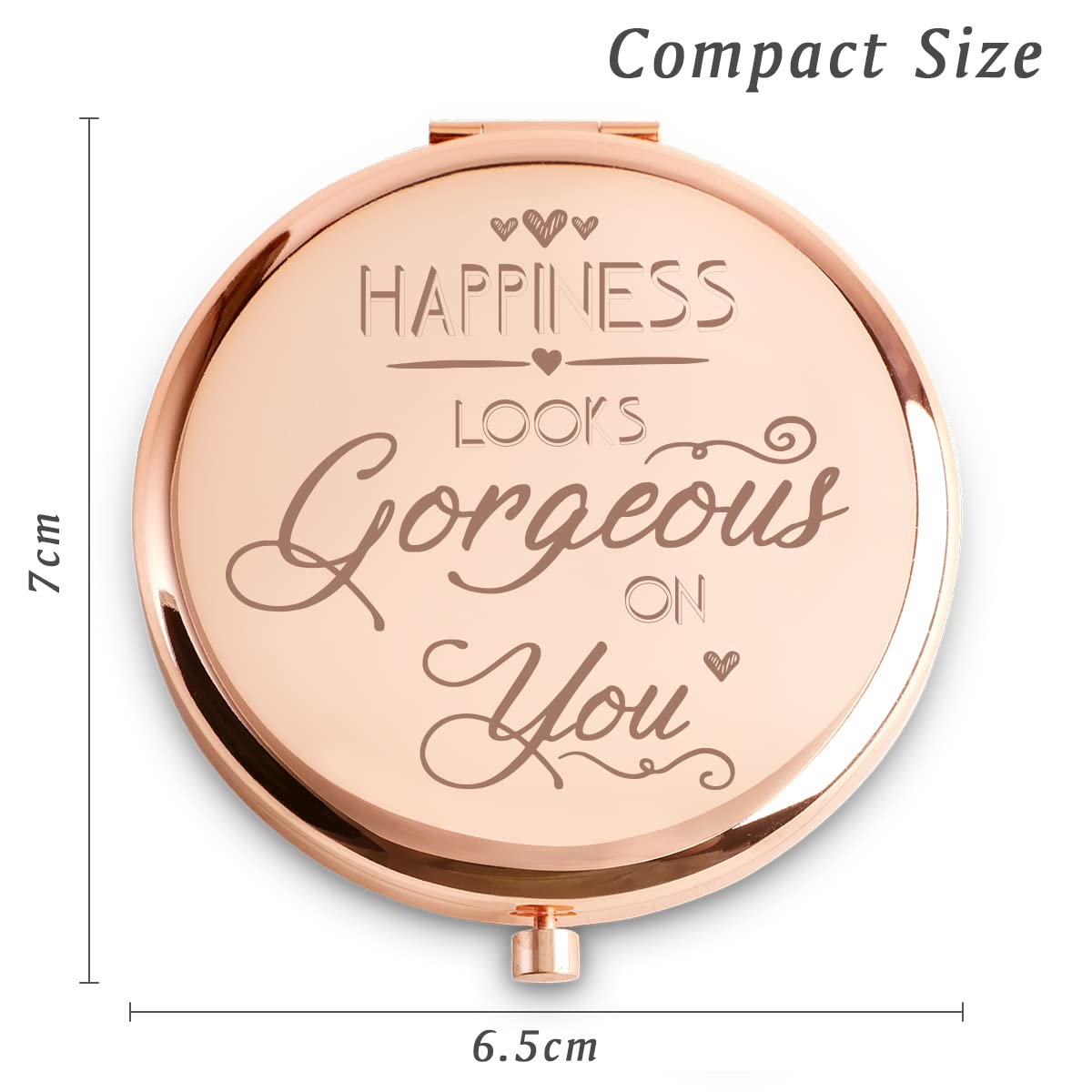 Mllxx Personalized Compact Mirrors Basket Stuffers, Inspirational Gifts For Women Girls Her Friends Grandma Niece Daughter Siste